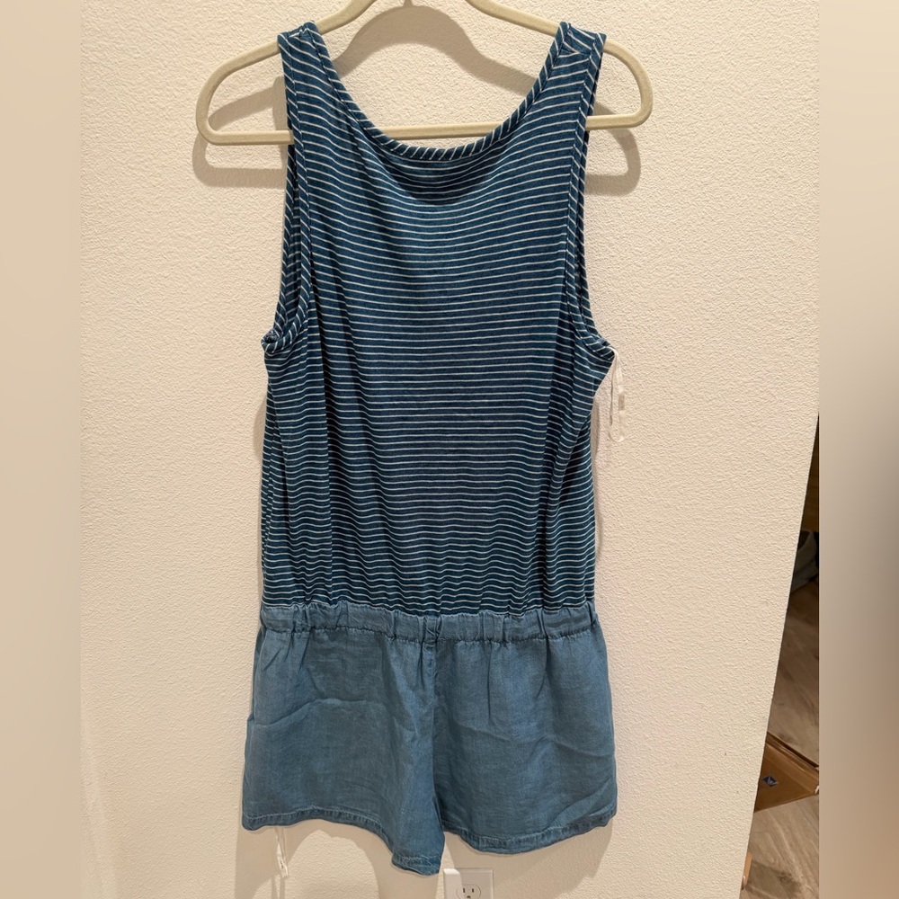 Splendid Chambray Sleeveless Romper - Picture 6 of 6